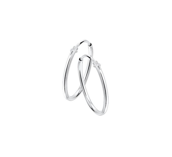 The Jewelry Collection - Oorringen Ronde Buis - Zilver - 9 mm