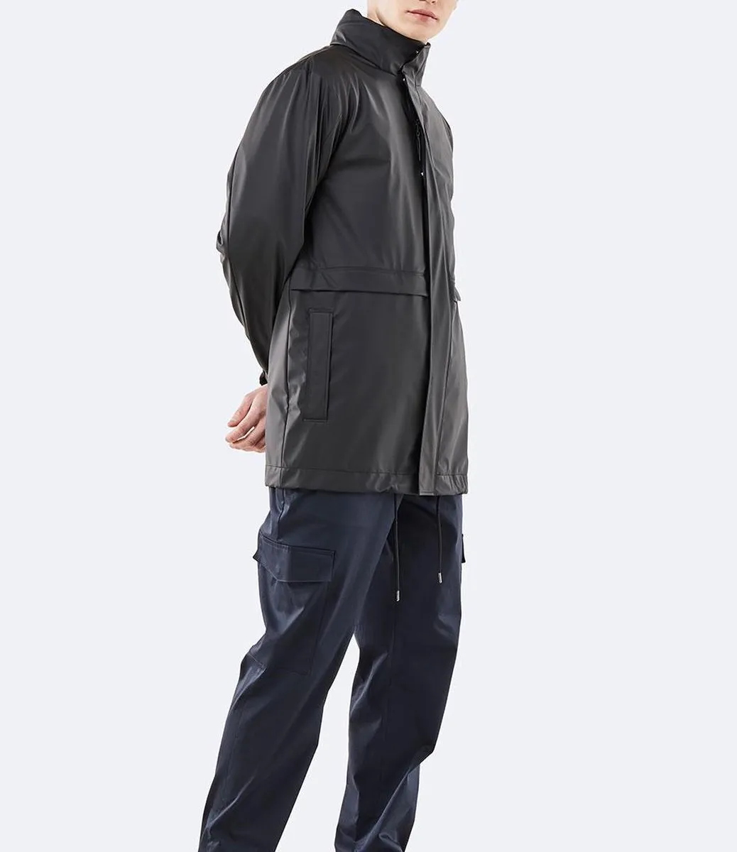 Rains Tracksuit Jacket 1262 Regenjas Unisex - Zwart - Maat XXS