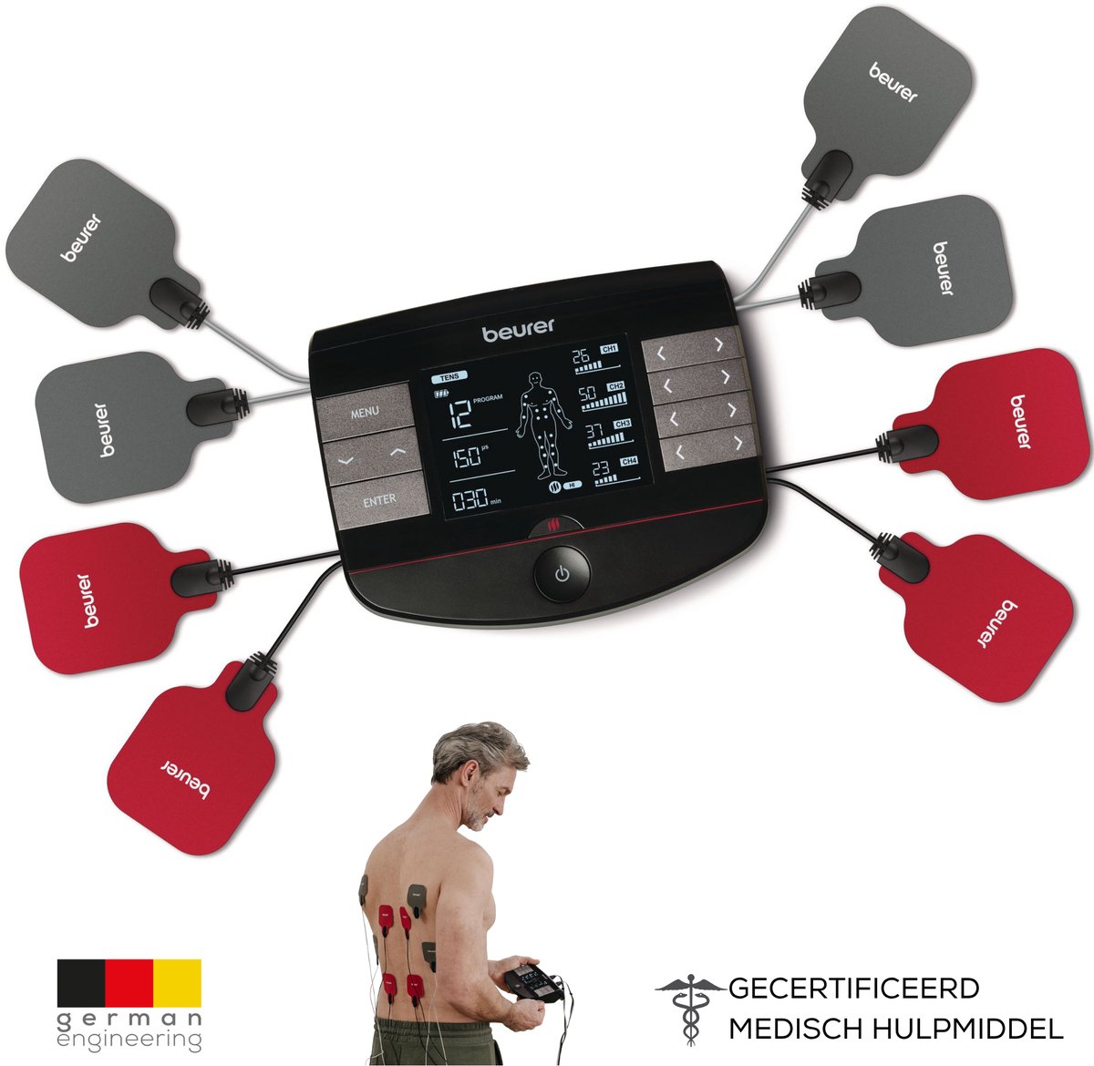 elektroden, tens, massage, electrostimulatie, fysiotherapie