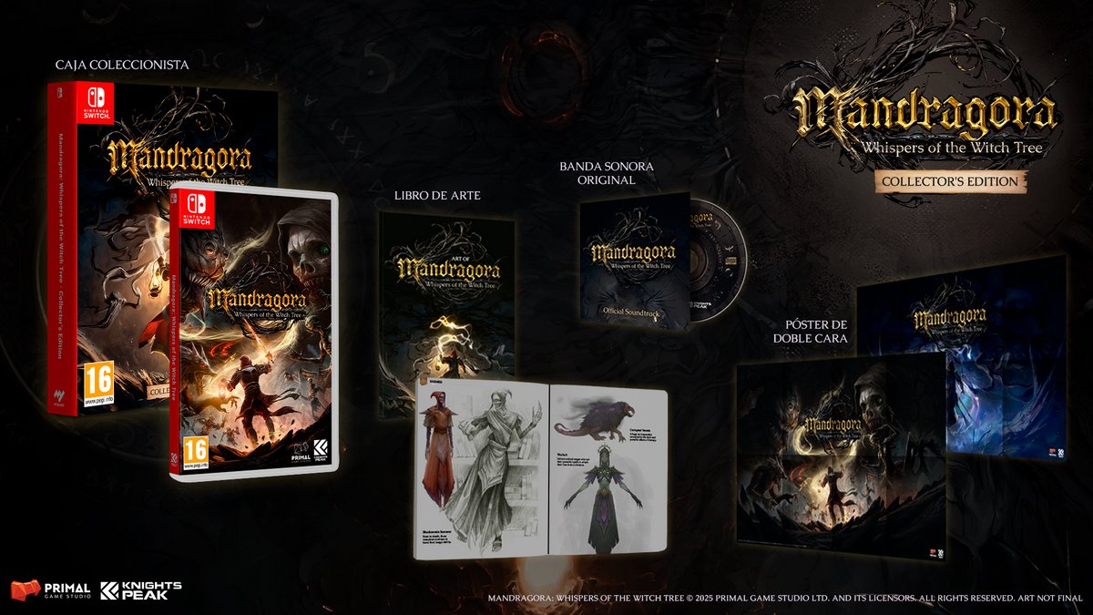 switch, video game, Mandragora, artbook, collector's edition