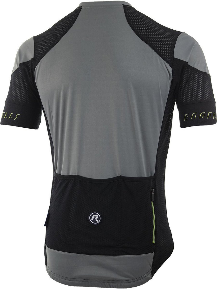 Rogelli Wielershirt KM Rise Grijs/Zwart/Fluor Maat S