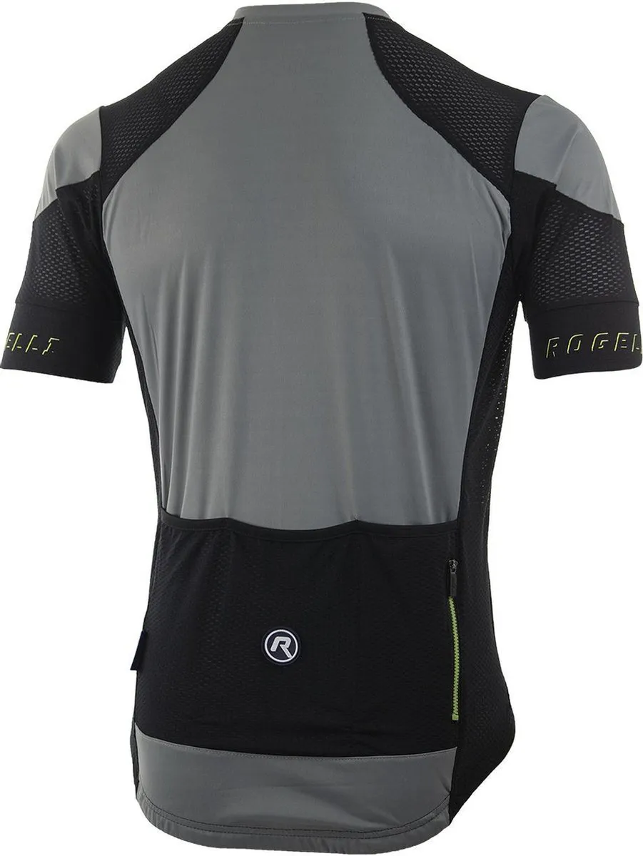 Rogelli Wielershirt KM Rise Grijs/Zwart/Fluor Maat S
