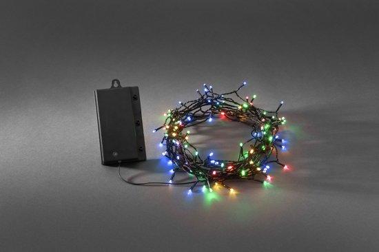 Konstsmide - LED snoer micro op batt timer 240x - multicolor