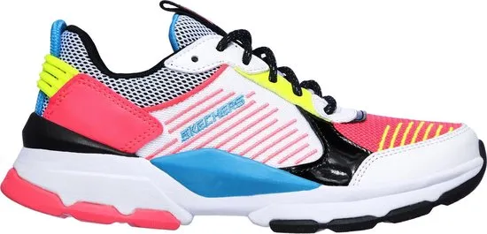 Skechers Street Status - maat 28 - Take Notice Meisjes Sneakers - White Black/Multi
