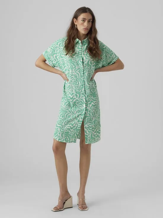 VERO MODA - Maat L - VMFRIDA GIN SS WIDE DRESS WVN Dames Jurk