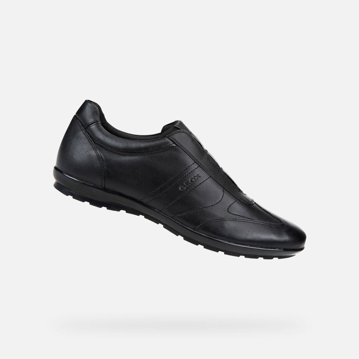 schoenen, lauw, zwart, leder, slip-on