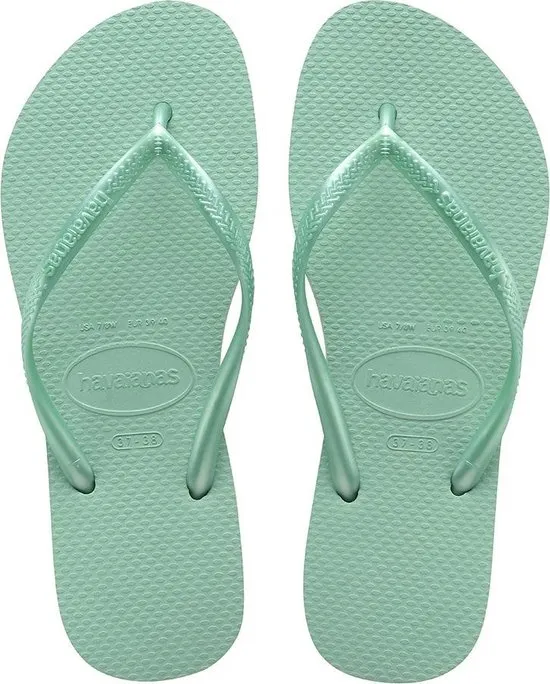 Havaianas - Maat 29/30 - Slim Meisjes Slippers - Green Dew