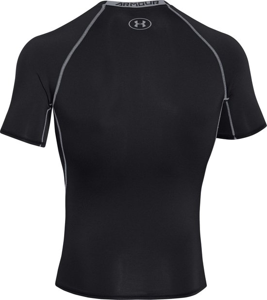 Under Armour  - Maat M - HG Armour SS Heren Sportshirt - Zwart