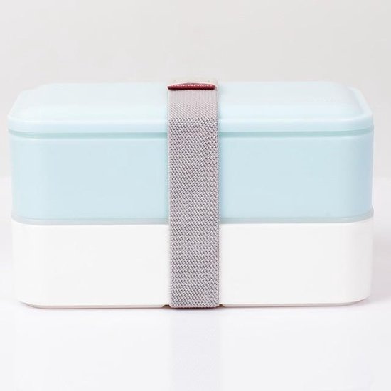 Bento Box met twee vakken, stokjes en lepel - De ideale lunchbox
