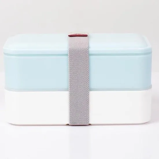 Bento Box met twee vakken, stokjes en lepel - De ideale lunchbox