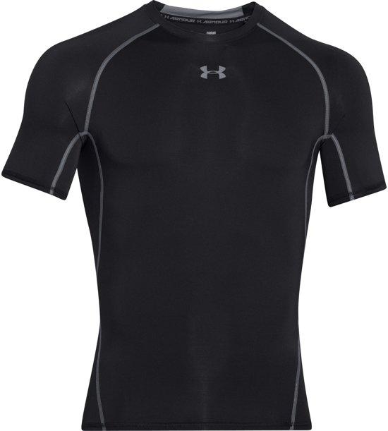 Under Armour  - Maat M - HG Armour SS Heren Sportshirt - Zwart
