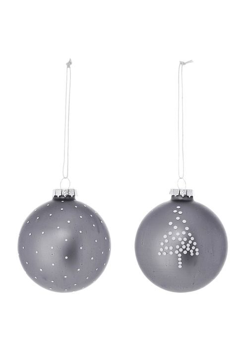 990f-edb2-4a36-867f-ca25b2bdf2f1 Bloomingville kersthanger (Ø6cm) (glas) (set van 2)