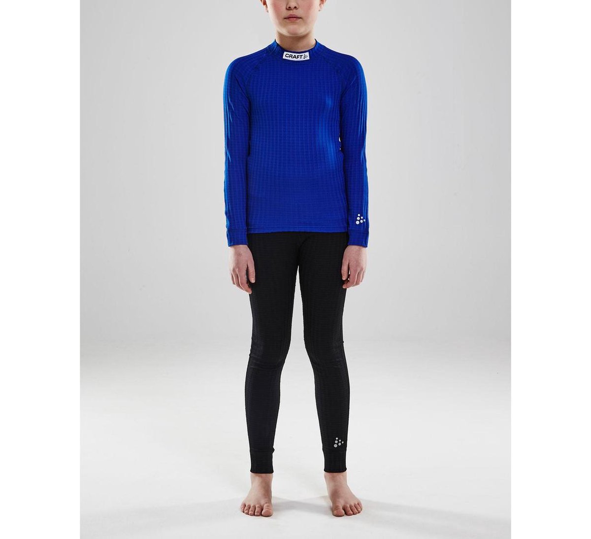 Craft Progress Baselayer Crewneck Longsleeve Sportshirt - Maat 122 - Unisex - donker blauw Maat 122/
