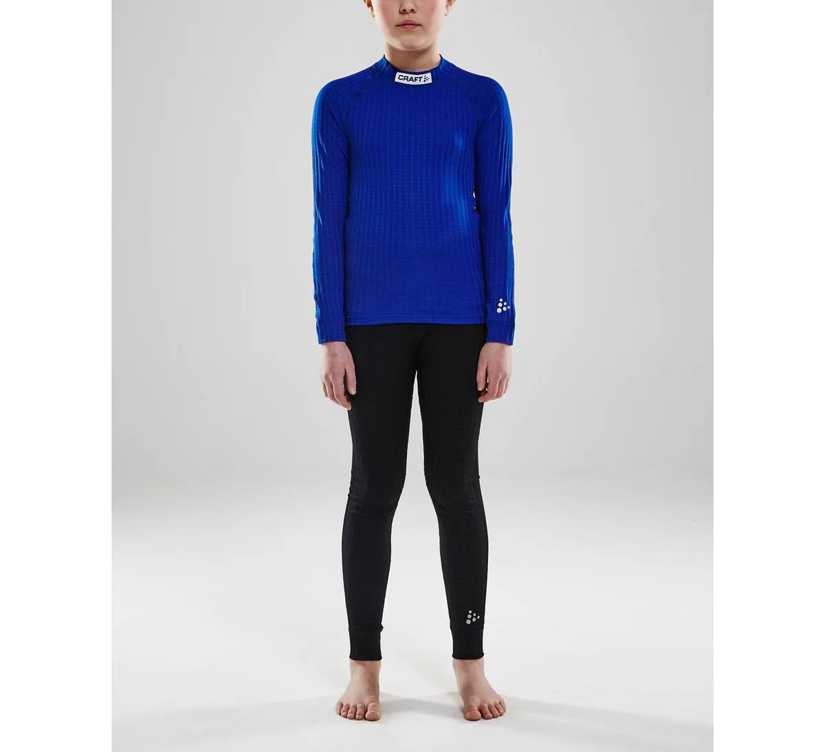 Craft Progress Baselayer Crewneck Longsleeve Sportshirt - Maat 122 - Unisex - donker blauw Maat 122/