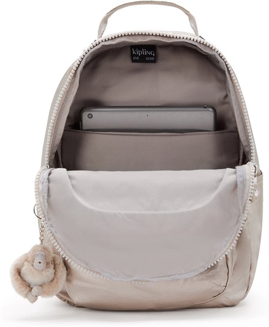 rugzak, backpack, grijs, interieurvakken, knoop