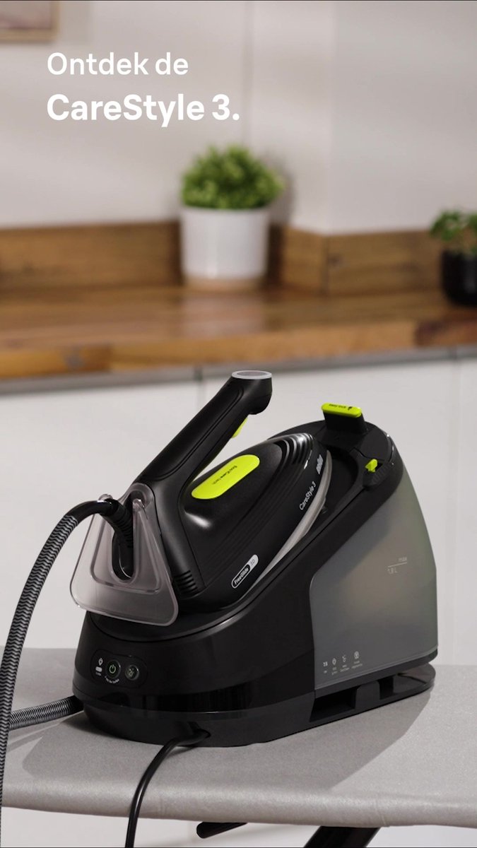 Braun CareStyle 3 IS3257BK - Stoomgenerator - Compact Opbergen - Eco-instelling - Zwart