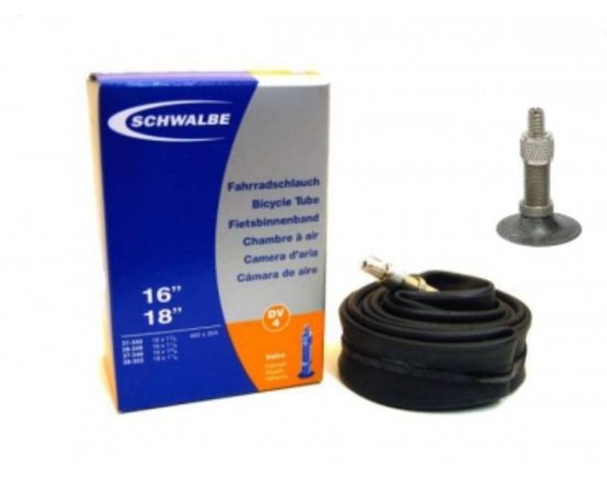 Schwalbe DV4 - Binnenband Fiets - Hollands Ventiel - 32 mm - 16 x 1 1/8 - 1 3/8