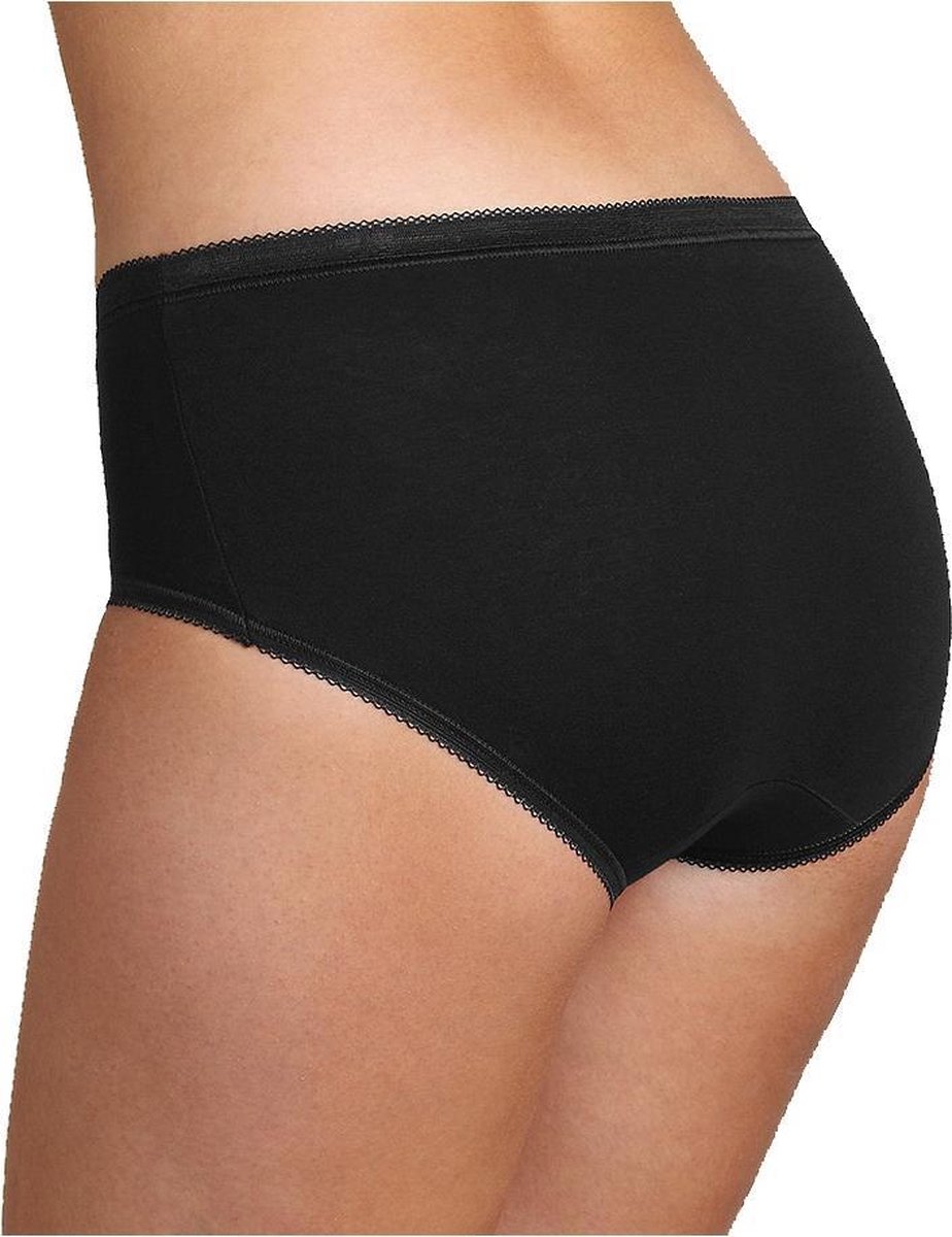 Sloggi - Maat 48 - Basic+ Dames Midi slip - 4pack - Zwart