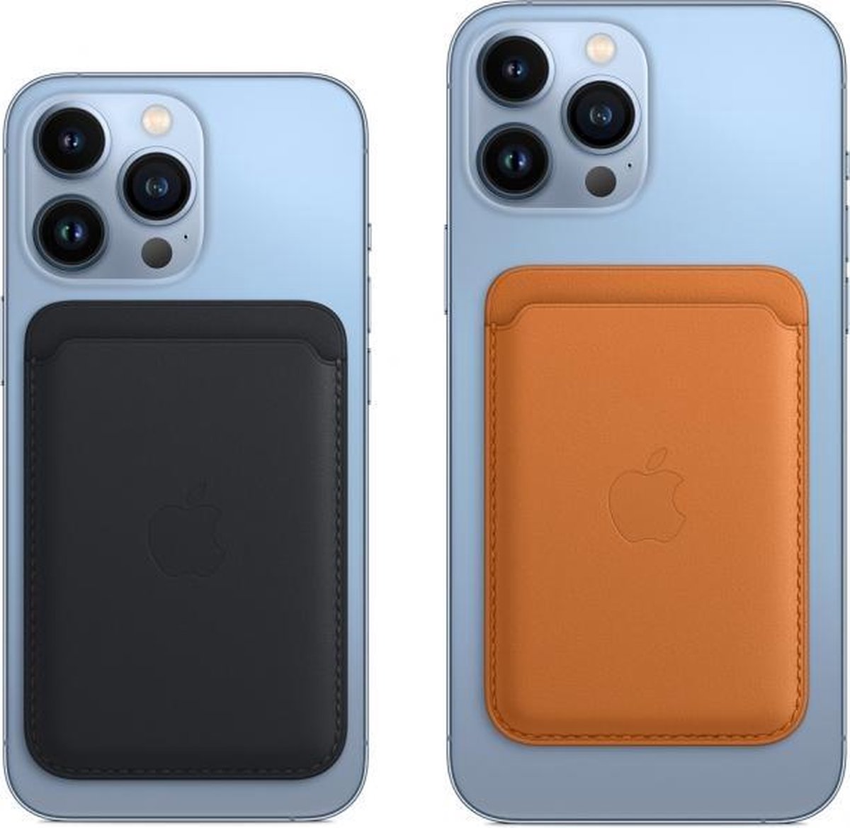 Leren kaarthouder met MagSafe voor iPhone - Middernacht