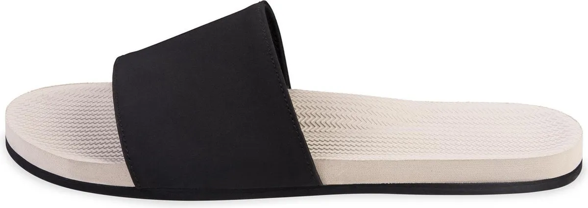 Indosole - Maat 39/40 - Slides Color Combo - Dames Slippers - Zand/Zwart