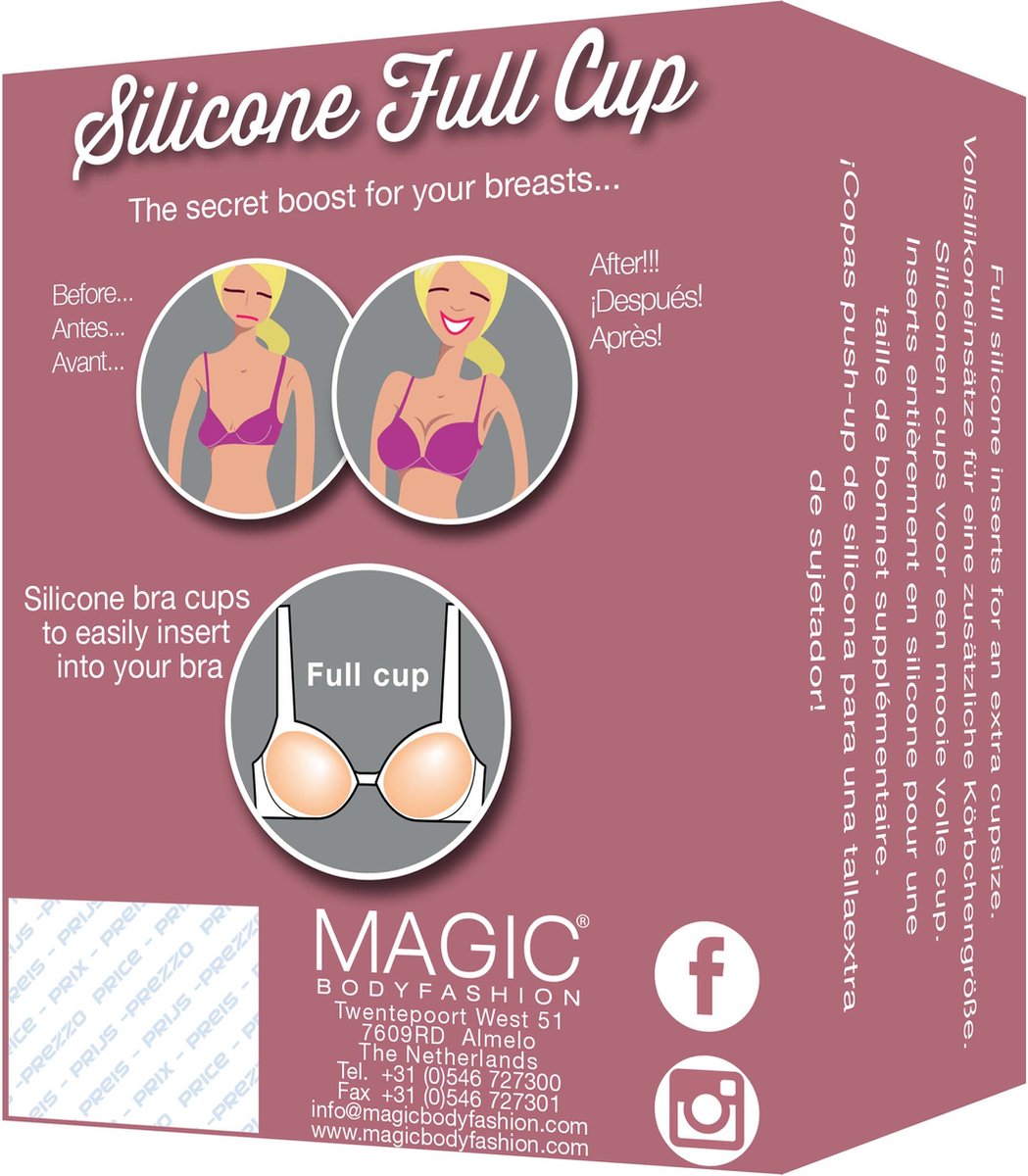 MAGIC Bodyfashion  - Maat C/D - Silicone Full-Cup Dames BH accessoire - Latte