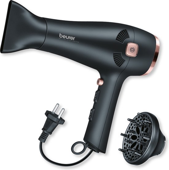 Beurer HC 55 Föhn - Haardroger - Ionische föhn – Oprolbaar snoer - 2000 Watt - 3 Warmte standen – Ko