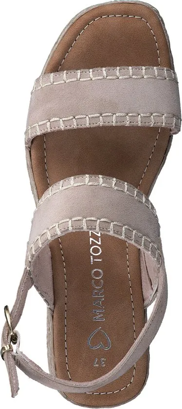 MARCO TOZZI - maat 37 - premio Leather, Soft Lining and Feel Me Softstep Insole Dames Sandalen - NUD
