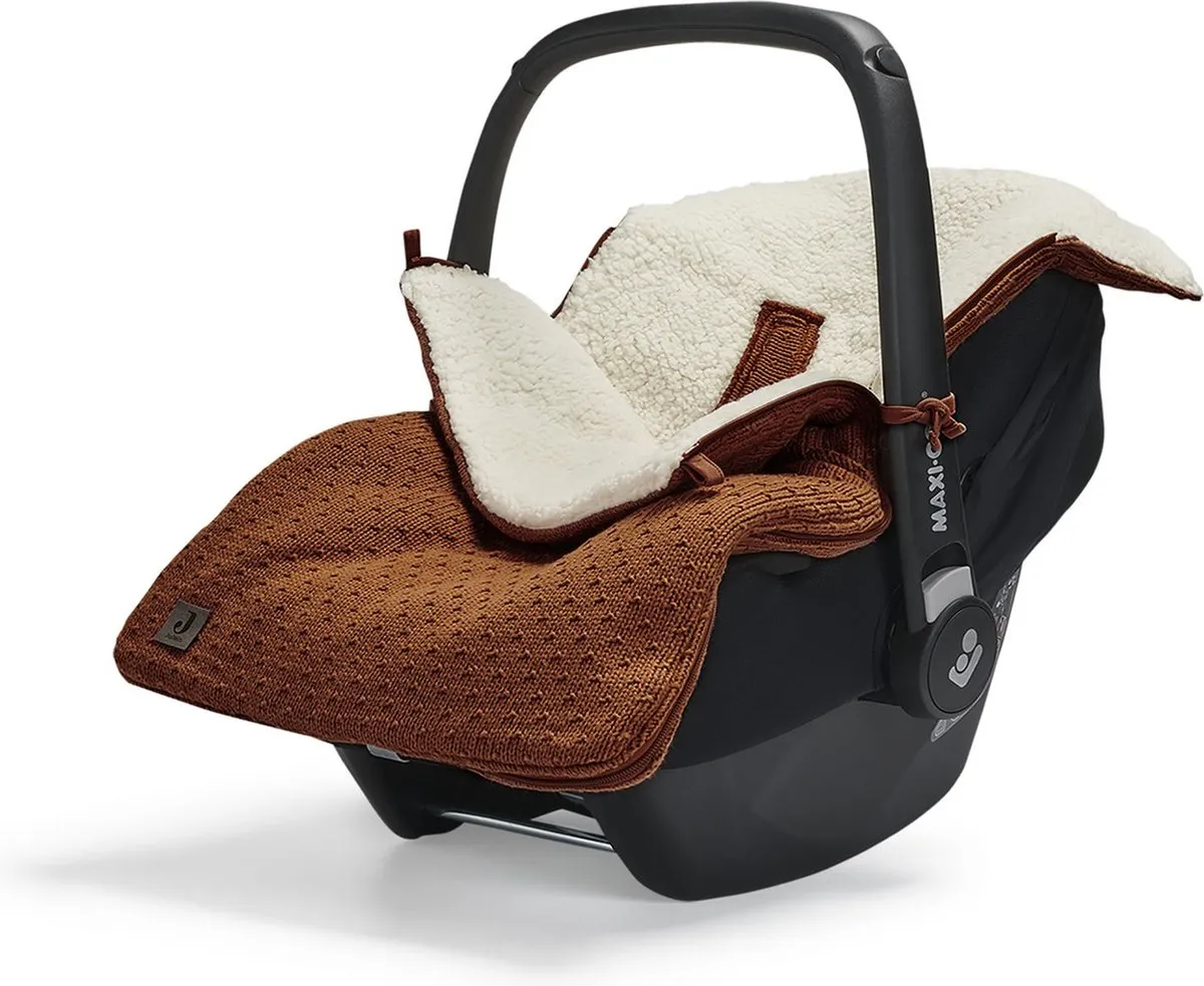 Jollein Voetenzak voor Autostoel & Kinderwagen - Bliss Knit - Caramel