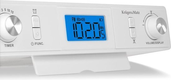 Krüger&Matz KM0817 - Keuken onderbouwradio met klok, alarm, timer en bluetooth