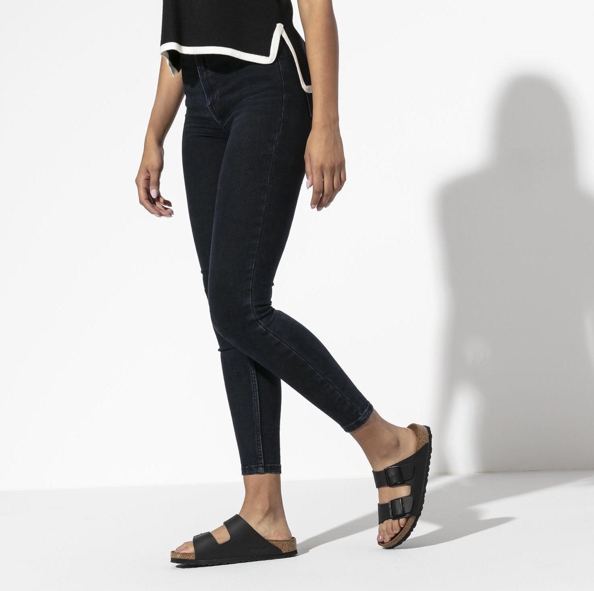 Birkenstock  - Maat 38 - Arizona Dames Slippers Smal - Black