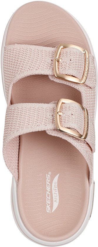 sandalen, slipper, duo-buckles, skechers, pink
