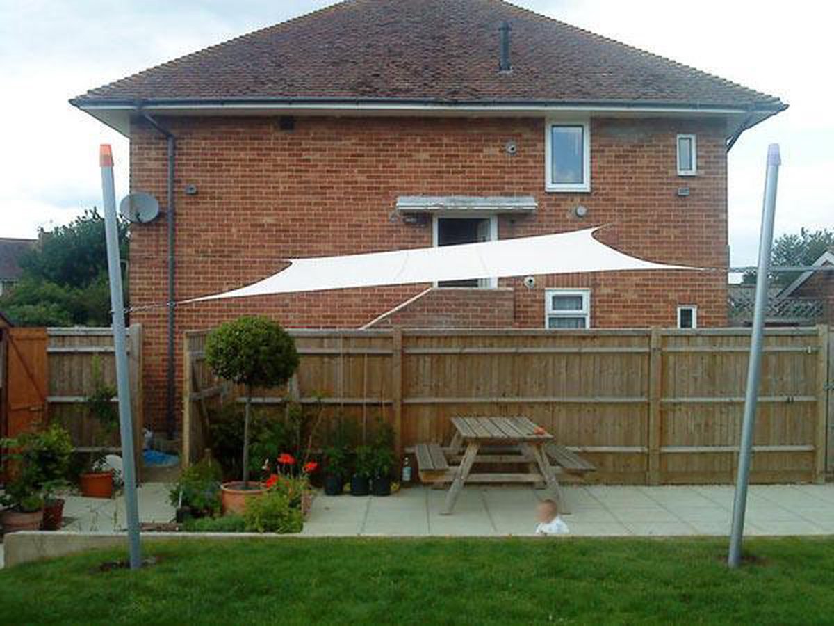 Kookaburra 2,0m Vierkant Ivoor Party Schaduwdoek (Geweven - Waterafstotend)