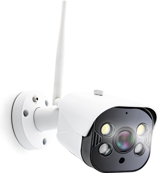Caliber HWC404 - Smart wifi camera - met LED spots - Wit