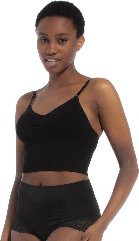 MAGIC Bodyfashion - Maat L - Bamboo Shape Spaghetti Beha Bamboo Zwart Vrouwen