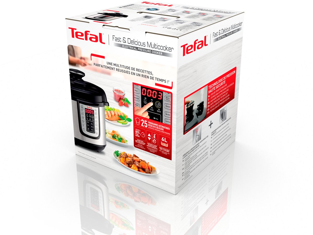 Tefal All-in-One CY505E - Multicooker - Slowcooker - Snelkookpan - 6L - Digital Timer