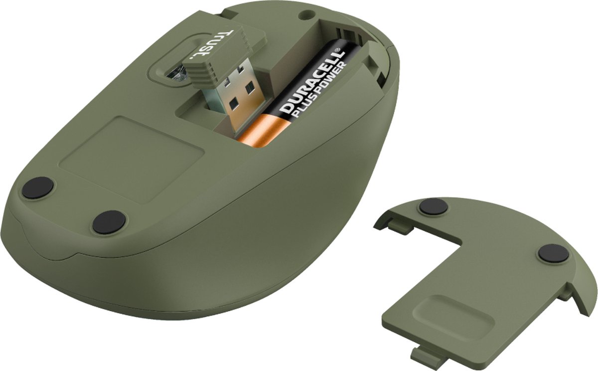 Trust Yvi+ - Draadloze Muis - Compact - Stil - Groen