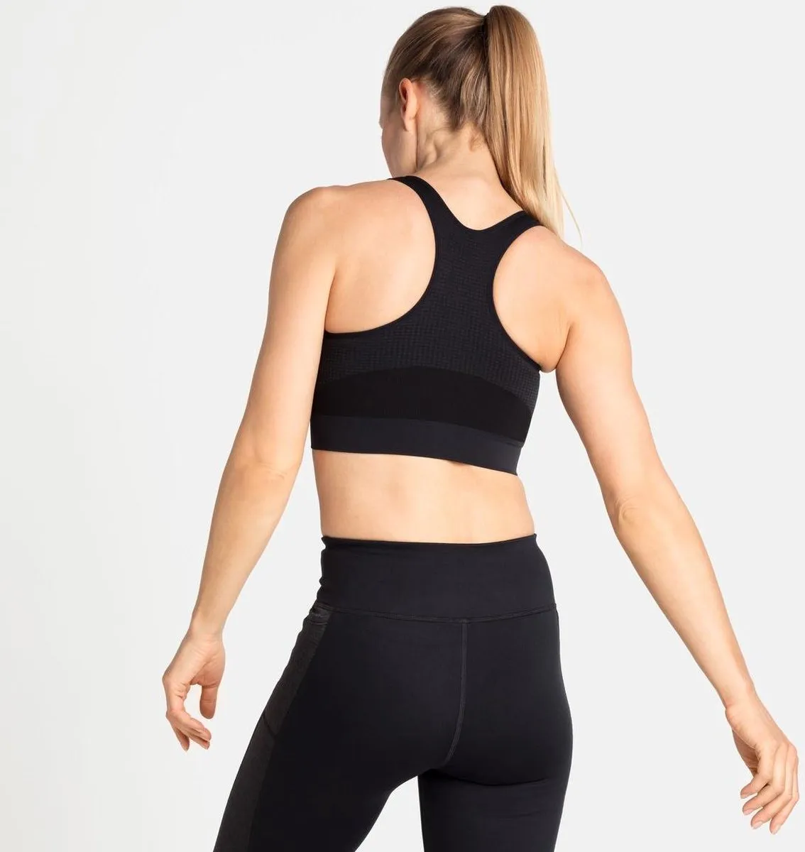 ODLO - maat M - Seamless High Sport Bra - Sportbeha - zwart
