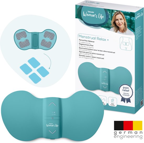 Beurer EM 55 Menstrual Relax+ - Menstruatie & endometriose pijnverlichting - TENS en Warmte 43°C - M