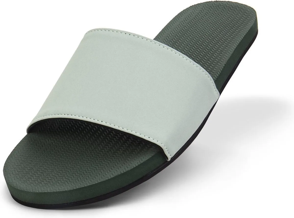 Indosole Slides Color Combo - Maat 35/36 - Dames Slippers - Groen