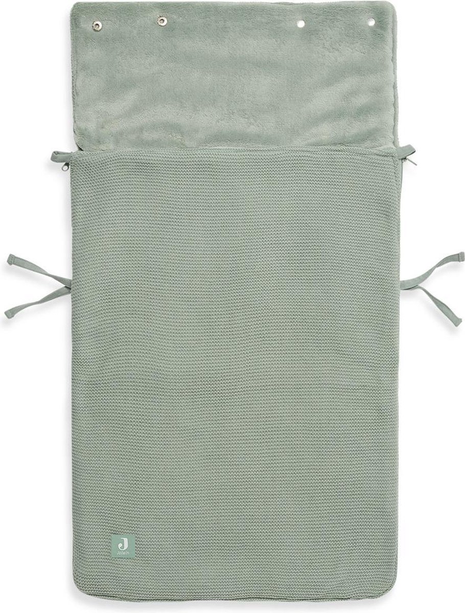 Jollein Voetenzak voor Autostoel & Kinderwagen - Basic Knit - Forest Green