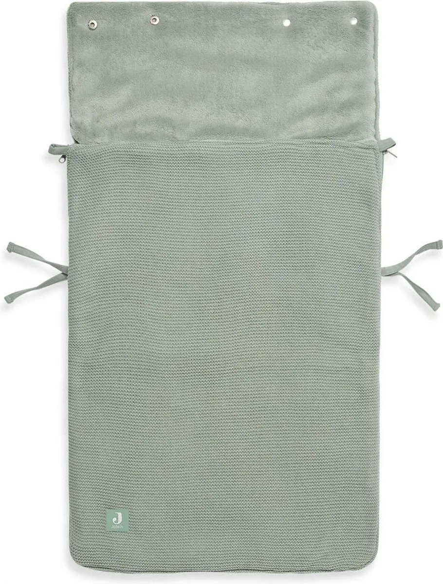 Jollein Voetenzak voor Autostoel & Kinderwagen - Basic Knit - Forest Green