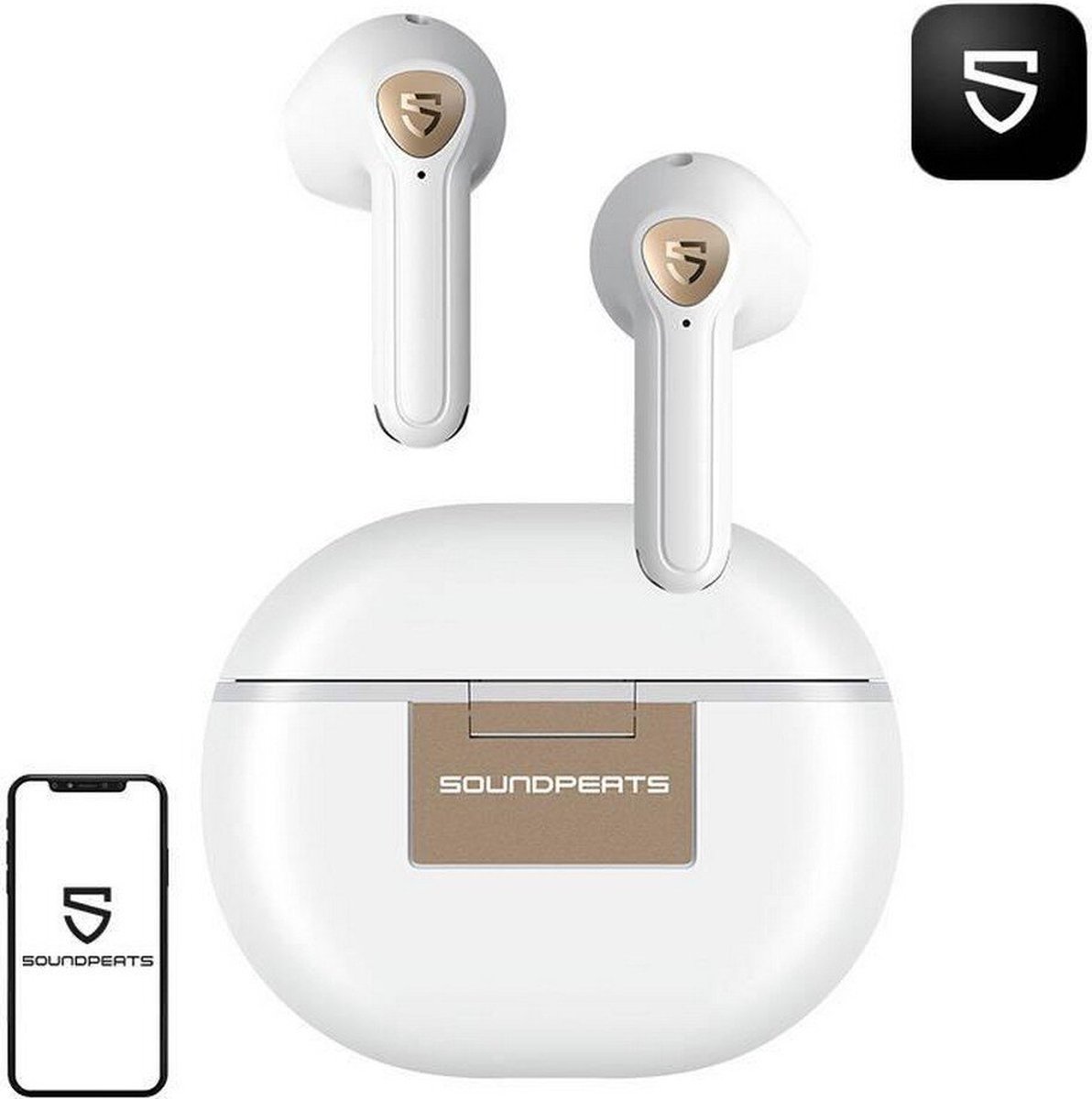 SOUNDPEATS Air3 Deluxe HS Bluetooth Oortjes - Wit