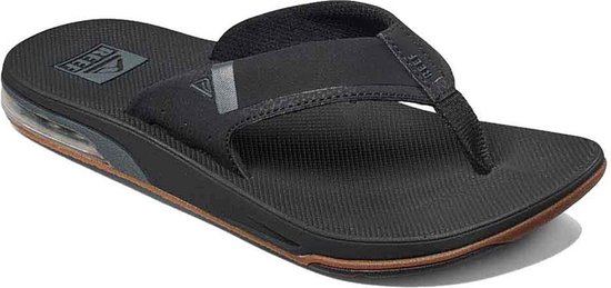 Reef - Maat 44 - Fanning Low Black Heren Slippers - Zwart