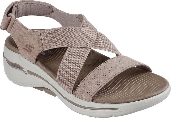 Skechers  - Maat 39 - Go Walk Arch Fit Sandal - Tre Dames Sandalen - Taupe