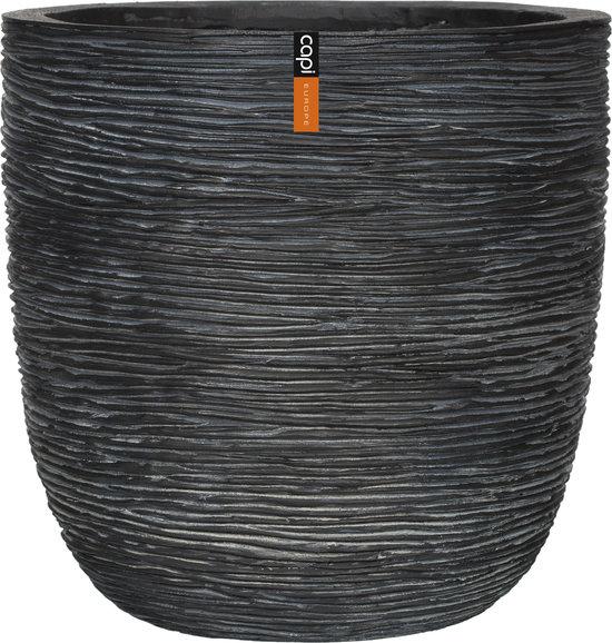 Pot bol rib II 35x34 - zwart