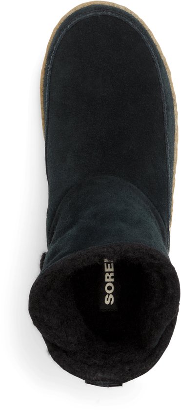 boot, ankle boot, suede, black, fur lining