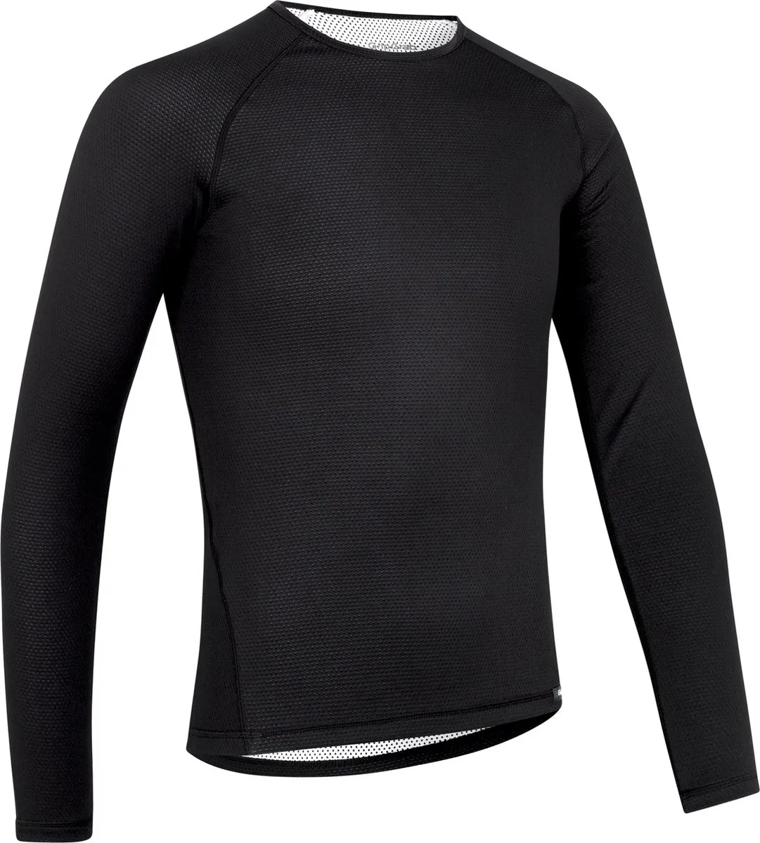 fleece, langble, zwart, mesh, baselayer