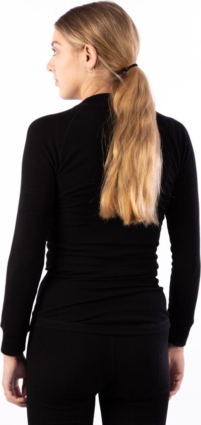 AventoMaat 36 Thermoshirt Lange Mouw Vrouwen - 2-Pack - Zwart