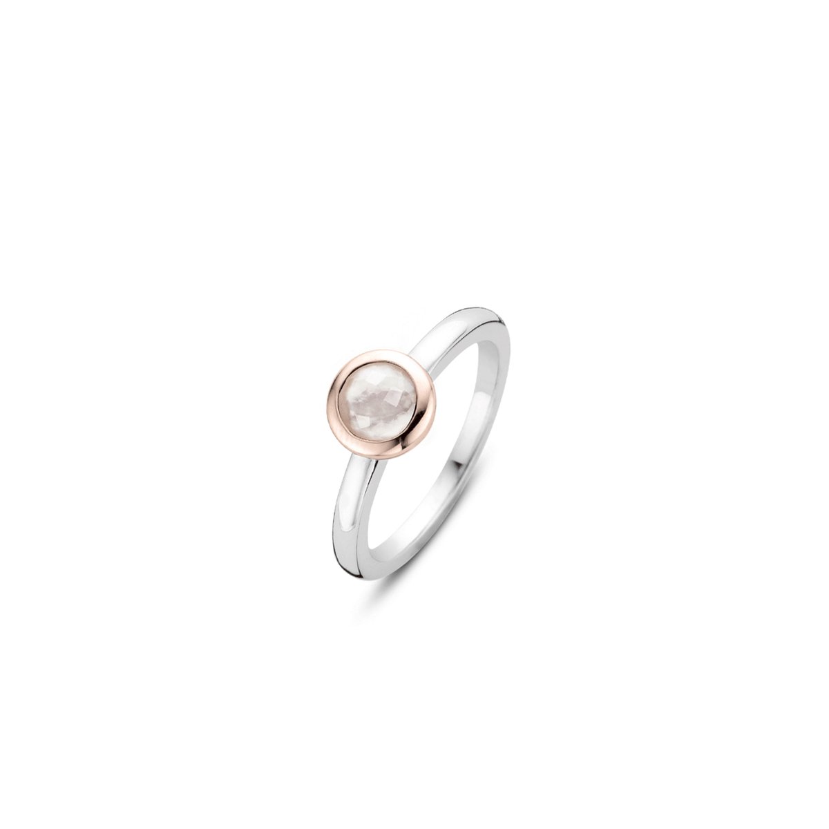 ring, silver, rose-gold, gem, faceted