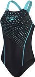 Speedo Maat 40 Medley Logo 1 Piece Dames - Zwart / Groen